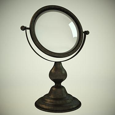 Sleek Table Mirror with Photorealistic 3D Model 3D model image 1 