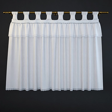 Kitchen Curtain: Light and Stylish 3D model image 1 