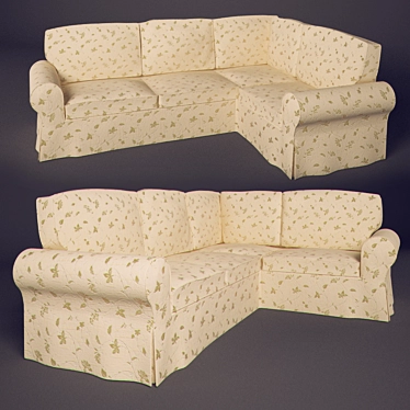 Elegant Provence-Inspired Sofa 3D model image 1 