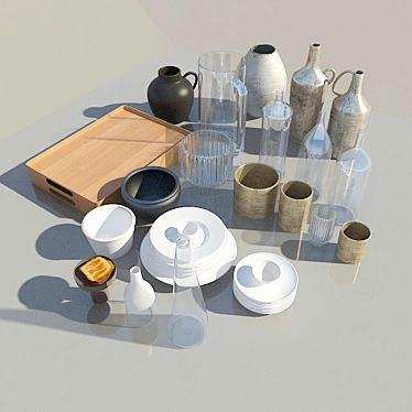 3D Kitchen Model Set 3D model image 1 