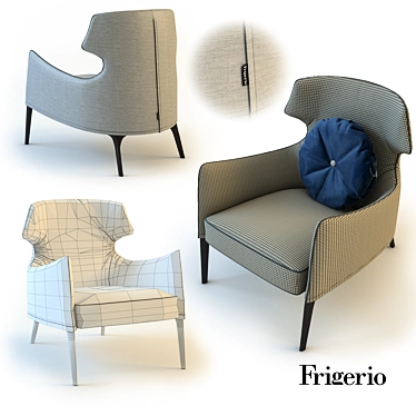 Modern Elegance: FrigerioSalotti Crosby 2 Chair 3D model image 1 