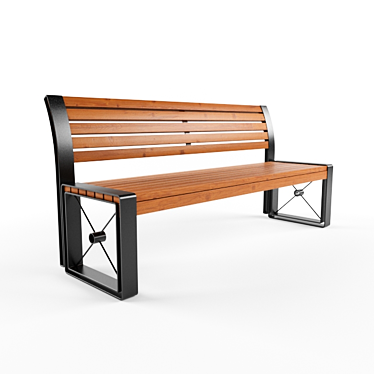 Valentina Outdoor Bench 3D model image 1 