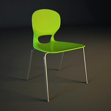 Modern Plastic Chair 3D model image 1 