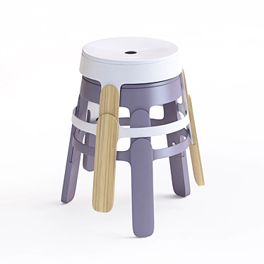 Finnish-Inspired Sticks & Blood Stool 3D model image 1 