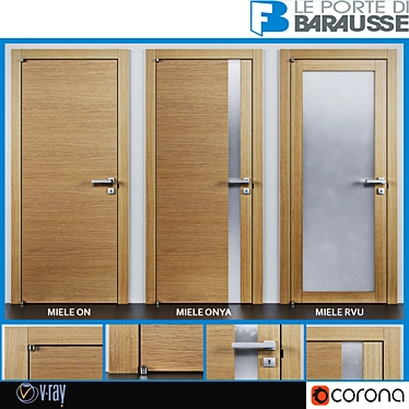 Elegant Barausse Doors: Merging Beauty and Quality 3D model image 1 