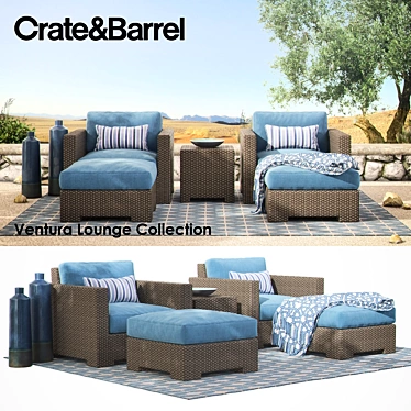 Crate & Barrel Ventura Lounge Set 3D model image 1 