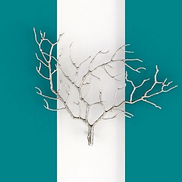 Elegance Unleashed: Metal Tree Branch Sculpture 3D model image 1 