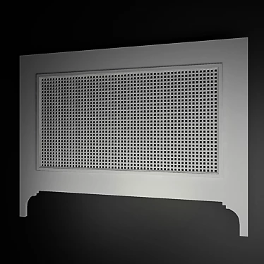 Sleek Steel Grille: 1200x900mm 3D model image 1 