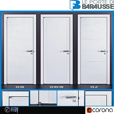Elegant Barausse Doors Collection 3D model image 1 