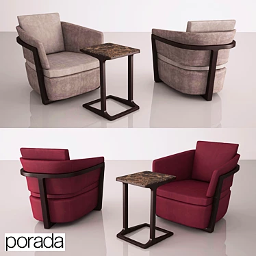 Porada Arena Poltrona Armchair and table Script 45