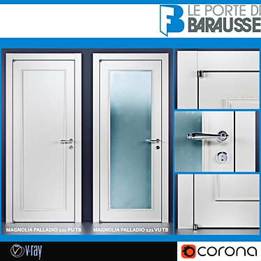 Elegant Barausse Doors for Stylish Interiors 3D model image 1 