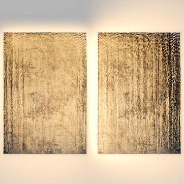 Title: Custom Carved Plywood Wall Panel 3D model image 1 