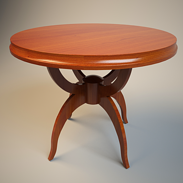 Elegant Wooden Coffee Table 3D model image 1 