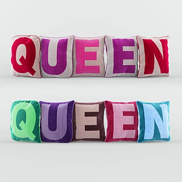Luxury Queen Size Pillows 3D model image 1 