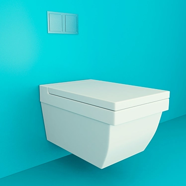 Modern Hanging Toilet Bowl 3D model image 1 
