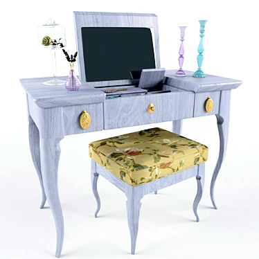 Gina Vanity Table: Elegant & Functional 3D model image 1 