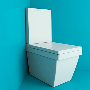 Corner Flush Toilet 3D model image 1 