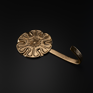 Sleek Metal Coat Hook 3D model image 1 