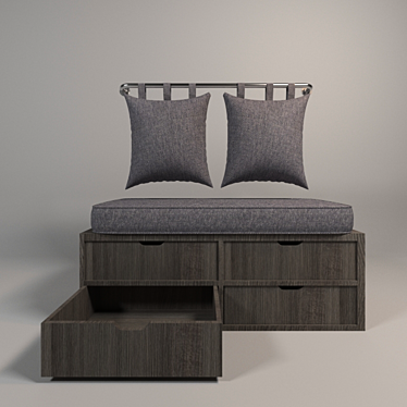 Compact Terrace Sofa 3D model image 1 