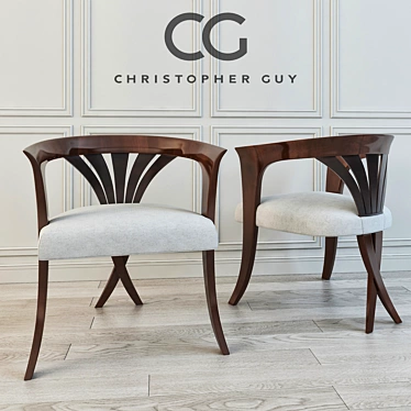 Elegant Lexa Chair by Christopher Guy 3D model image 1 