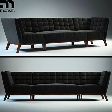 Elegant Hampton Sofa: 1000x1000 3D model image 1 
