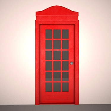 Title: English-Style Red Door 3D model image 1 