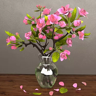 Apple Branch Vase 3D model image 1 