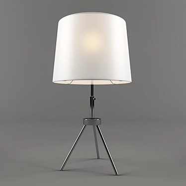 Elegant Chrome Table Lamp 3D model image 1 