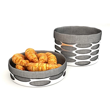 Gourmet Delight Croissant Assortment 3D model image 1 