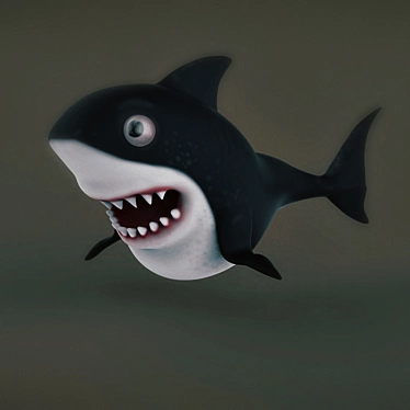 Automatic Texture-Adhesive Toy Shark 3D model image 1 