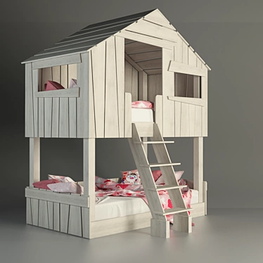 Little Dream Haven: Child's Bed Dwelling 3D model image 1 
