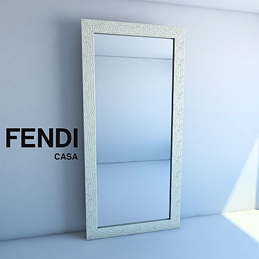 Reflective Elegance: Fendi Cassa Mirror 3D model image 1 