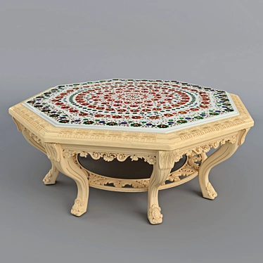 Indigo Hexagonal Coffee Table 3D model image 1 