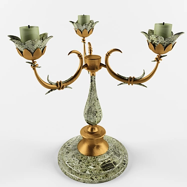 Elegant Metal Candle Holder 3D model image 1 