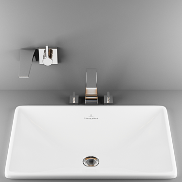 Elegant Dornbracht Mixer with Villeroy & Boch Sink 3D model image 1 