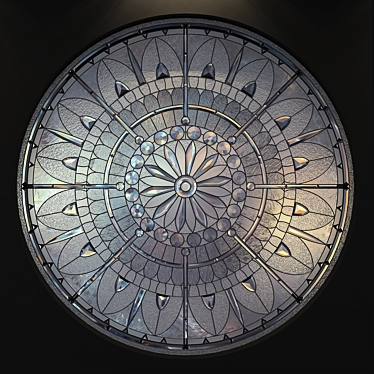 Elegant Stained Glass Round 3D model image 1 