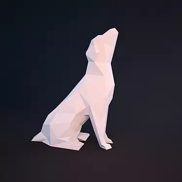 Modern Art Museum Plaster Dog 3D model image 1 