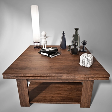 Elegant Coffee Table Set 3D model image 1 