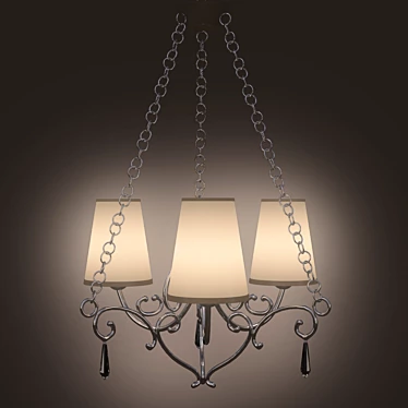 Bronze Patiné Juliette Chandelier 3D model image 1 