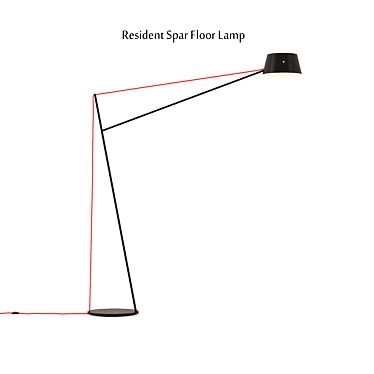 Sleek and Stylish Spar Floor Lamp 3D model image 1 