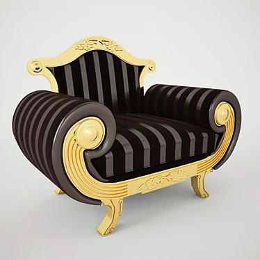 Elegant SISSI Armchair: Coleccion Alexandra Heritage A2360/25 3D model image 1 