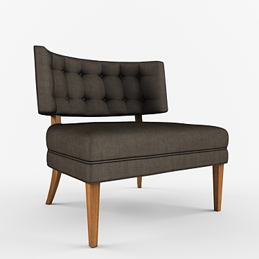 3D Armchair Model with Textures 3D model image 1 