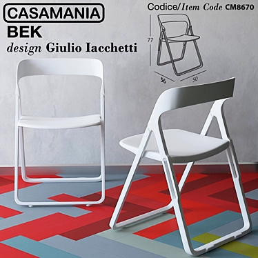 Foldable Elegance: Casamania_Bek Chair 3D model image 1 