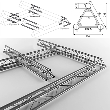 Aluminum Astralite Farm: Single-Level Construction 3D model image 1 