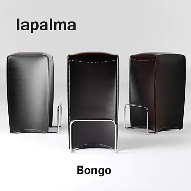 Sleek Bongo Bar Stool - Italian Design 3D model image 1 