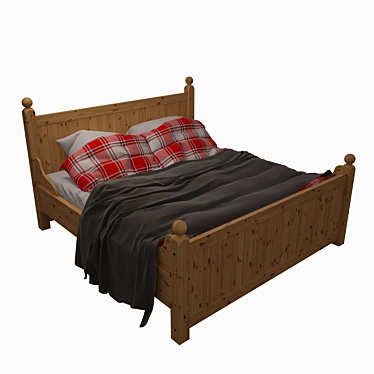 Sleek and Sturdy: IKEA Gurdal Bed 3D model image 1 