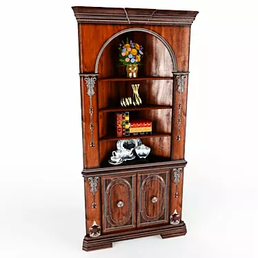 Elegant Corner Cabinet: Francesco Molon A115 3D model image 1 