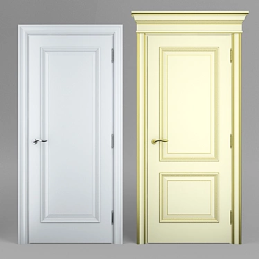 Elegant Interier Door: Model 04 3D model image 1 