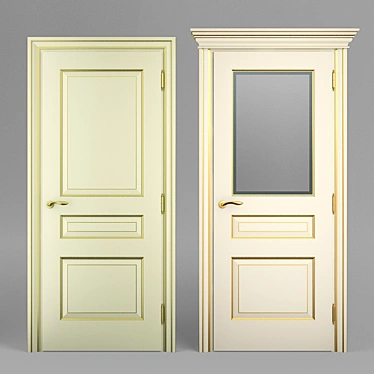 Elegant Interier Door - Model 17 3D model image 1 