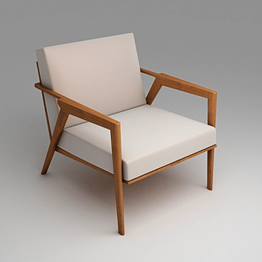 Sophisticated Holly Hunt Armchair 3D model image 1 